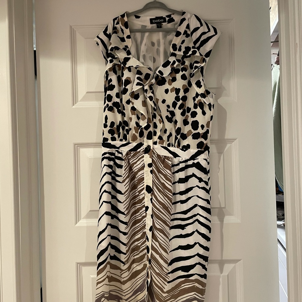 Printed Bebe dress, sleeveless